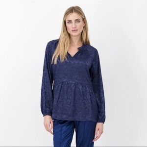 Isaac Mizrahi Deep Blue Women's Blouse size 10.